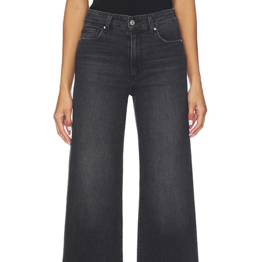 Paige Anessa Croppee Wide-Leg Black Lotus